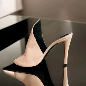 Kendall & Kylie Peep Toe Slide On Stiletto Size 8 - Picture 1 of 4