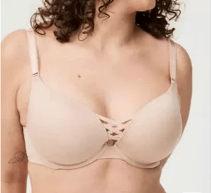Torrid 40DDD 360 Back Smoothing XO Plunge Push-Up Bra nude - Picture 1 of 6