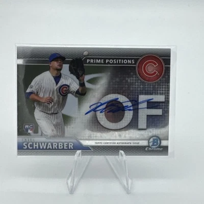 2016 Bowman Chrome Кайл Шварбер Prime Positions дебютант с автографом RC NO047/250  - Изображение 1 из 2