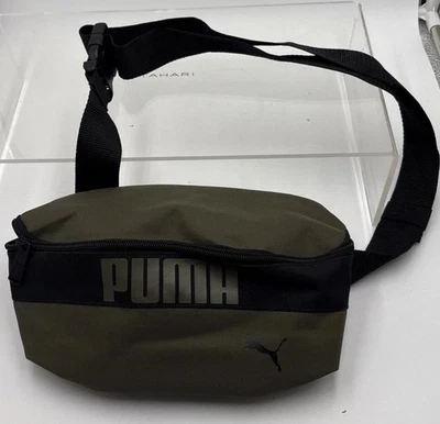 PUMA Unisex OSFA Cintura Bolsas Deportes Negro/Verde Camuflaje 10x6x3 Logo Cinturón Ajustable Foto 1 de 4