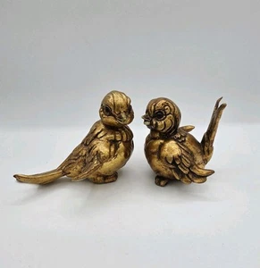 Vintage Keramik Singvogel Figuren MCM Freeman McFarlin Hollywood Regency Gold Vögel - Bild 1 von 9