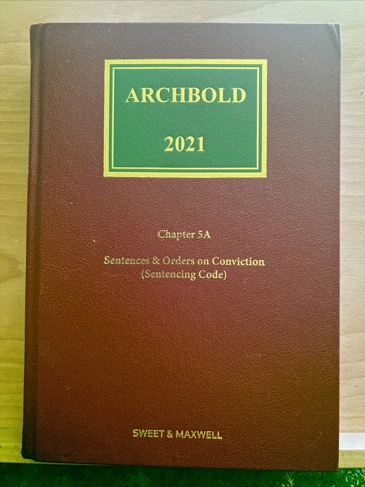 ARCHBOLD 2021 Chapter 5A Sentences & Orders On Conviction (sentencing Code) - Image 1 of 1