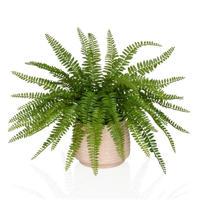 Künstliche Pflanze Farn 40 cm, Kunstpflanze im Topf, Zimmerpflanze Topfpflanze - Bild 1 von 4