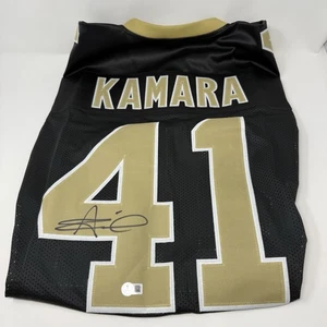 Alvin Kamara Signed New Orleans Saints CUSTOM BLACK Jersey Beckett COA MVP - Picture 1 of 5