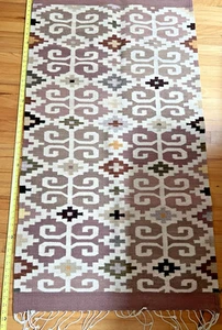 Large Zapotec Wool Rug – Teotitlán del Valle, Oaxaca – Wall Hanging, 60” x 32” W - Picture 1 of 8