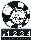 KROWN SKATE STICKER 4.1 in Round Black/White Poker Chip Skateboard Decal
