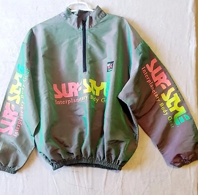 Vintage Surf Style Body Gear 1/4 Zip Windbreaker one Size 1990's iridescent Nice - Image 1 of 4