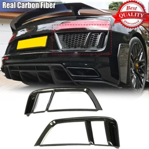 Parachoques trasero de carbono real para Audi R8 2016UP de 2 puertas cubiertas de guardabarros de admisión de aire - Imagen 1 de 12