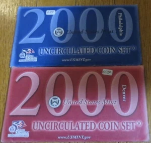 2000  Mint Set 10 Sets U.S. Mint P & D 20 Coins Uncirculated  COA total 200 Coin - Picture 1 of 3