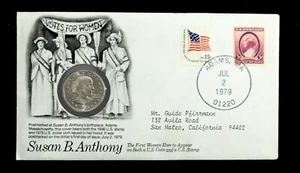1979-S Susan B Anthony $1 First Day of Issue 4 Coin Set with COA and 1936 Stamp - Picture 1 of 5