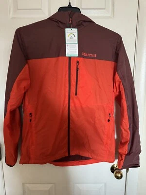 Marmot Men Medium Ether DriClime Hoody Orange Full Zip Hooded Jacket M1269216390 - Image 1 of 4