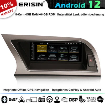 8.8" Android 13 IPS GPS Autoradio Audi A4 2013-2016 WiFi CarPlay 4G DAB+ 64GB BT - Bild 1 von 4