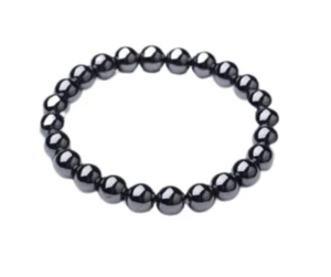 Hematite Beaded Stretch Bracelet Handcrafted Women - Picture 1 of 1