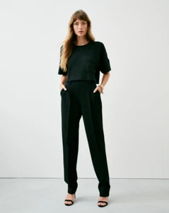 Ponte Barrel Leg Pant,With 4-way stretch,comfort - Picture 1 of 5