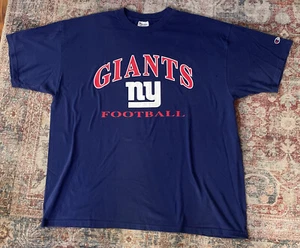 Vintage New York Giants T-Shirt Mens Size XXL Champion Blue NFL - Picture 1 of 5