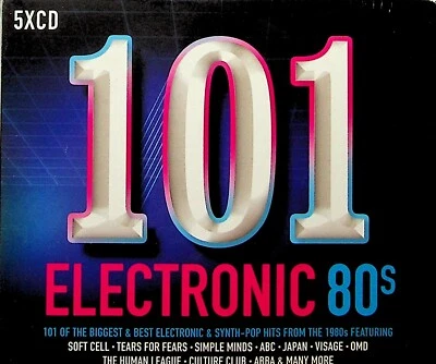 101 The Best of Electronic 80s Synth-Pop 5-CD *NEW (OMD David Sylvian/Yello/Abba - Image 1 of 2