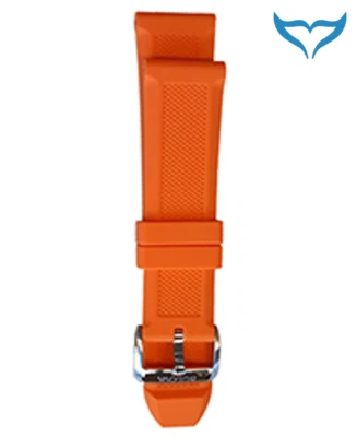 Bulova Marine Star 98A226 Armband 24 mm Band orange grau Silikon Schließe silber