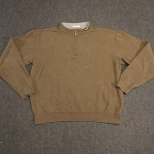Peter Millar Jacke Herren Extra Large XL Braun 1/4 Zip Baumwolle Langarm Bomber - Bild 1 von 12