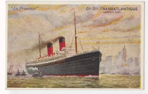 FRENCH LINE Ocean Liner LA PROVENCE ca1912 Postcard - Picture 1 of 2