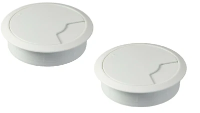 Passe cable Plastique Blanc Table Kabel-Durchlass Ø 60 80 MM Boite de Câble Jeu - Bild 1 von 4