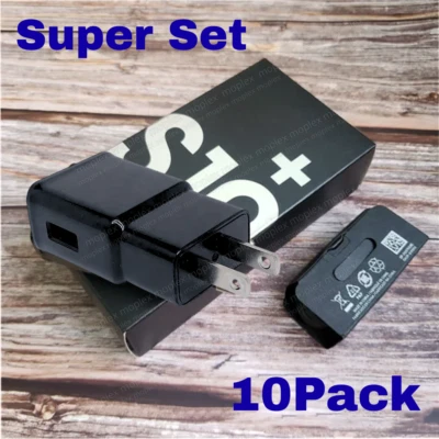 Ultra 5G USB C Type C Cable Fast Wall Charger 10Pack For Samsung S9 S10 Plus S20 - Image 1 of 4