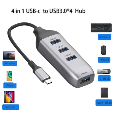 Dock station usb hub USB3.0 Splitter Adapter Extension Cable Type-c converter - Image 1 of 4