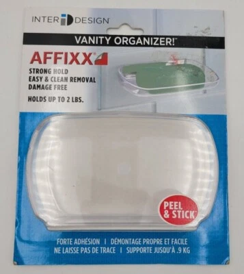 InterDesign Affixx Vanity Organizer Holds Up To 2lbs Peel & Stick - New - Image 1 of 2