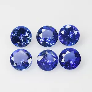 3,00 cts 5 mm 6 pz AAA blu tanzanite zoisite coppie gemma naturale tanzania - Foto 1 di 1