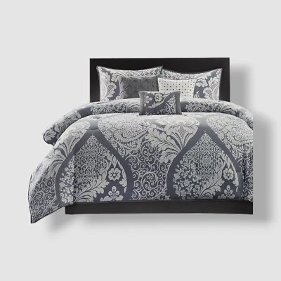 Madison Park Gray Slate Vienna 7-Pc. King Comforter Set - Image 1 of 4
