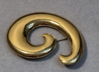 Vintage Large Gold Tone Abstract Brooch/pin - 6.3 Cm Lenght - Unmarked