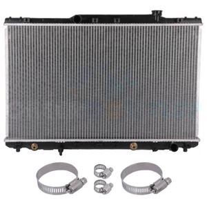 Aluminum Radiator with Universal Oil Hose Clamps Kit for 1992-1996 Toyota Camry - Picture 1 of 12