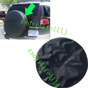 1xFor Toyota FJ Cruiser Car Rear Spare Tire Wheel Dustproof Cover PU Black Cover - Bild 1 von 2