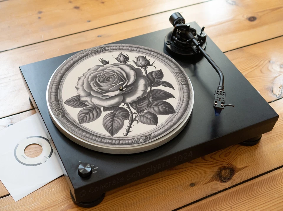 Tocadiscos de fieltro rosa gótico tapete, hippy bohemio vintage Foto 1 de 1