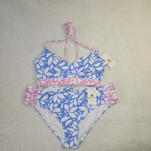 Body Glove Swimsuit Size 3X Floral Retro Bikini Set - Picture 1 of 16