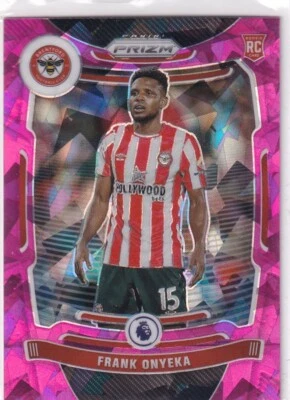 Panini 2021-22 Prizm Premier League No. 149 Frank Onyeka Novato Pink Ice Prizm - Imagen 1 de 2