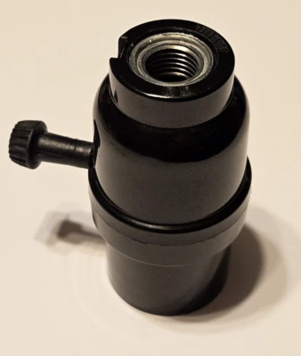 3-WAY TURN KNOB PHENOLIC LAMP SOCKET WITH LARGE 1/2" HOLE LAMP PART NEW 95091G - Image 1 of 4