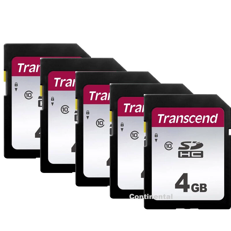 5 Transcend 4GB SDHC Class 10 Secure Digital Memory for Canon G9X T6s T6i SL1 T5 - Image 1 of 3