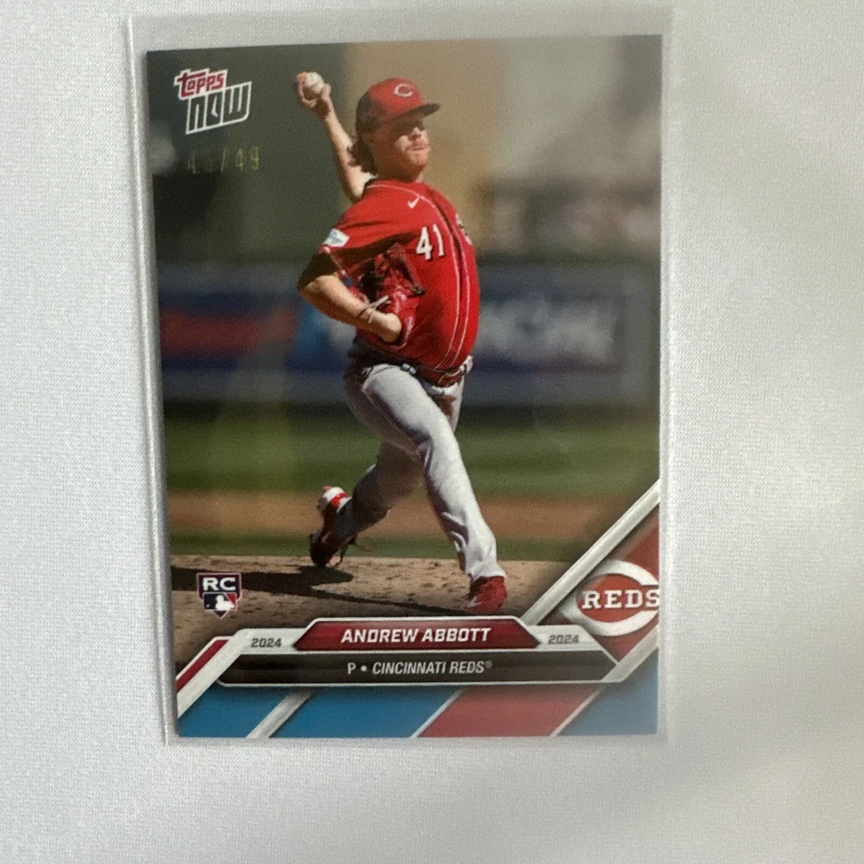 Andrew Abbott 2024 Topps Now Road To Opening Day RC #OD-215 BLUE #48/49🔥REDS! - Image 1 of 2