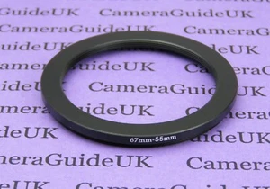 67mm-55mm Male-Female Stepping Step Down Filter Ring Adapter 67-55 - Picture 1 of 2