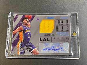 D'ANGELO RUSSELL 2015 PANINI ABSOLUTE JERSEY AUTO ROOKIE RC #'D /149 LAKERS NBA