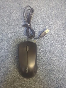 Rapoo N1200 Wired Optical Mouse Black - Picture 1 of 2