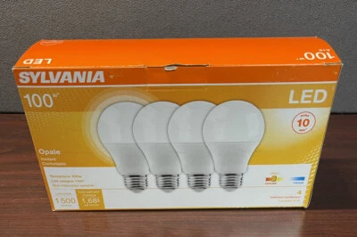 SYLVANIA LED A19 Light Bulb 100W A19 SOFT WHITE USES 14 WATTS NON-DIMMABLE FROST - Image 1 of 2
