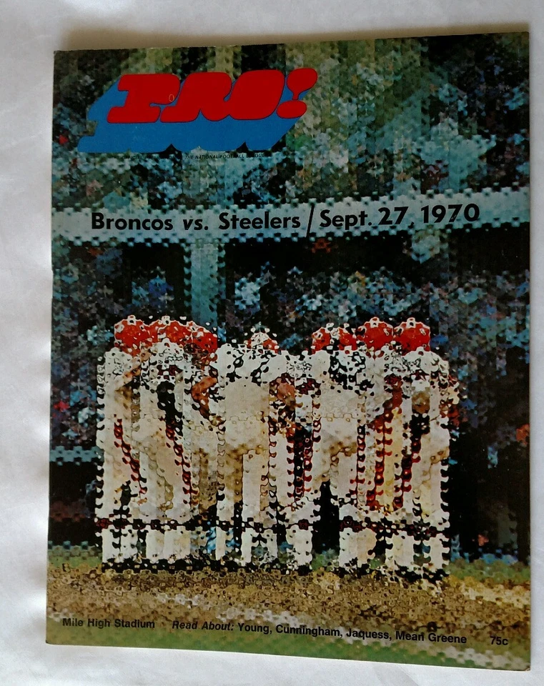 Vintage Football 1971 BRONCOS Vs STEELERS Program Mile High Stadium Rare NFL - Image 1 of 1