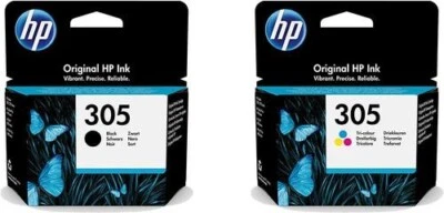 Cartuchos de tinta originales HP 305/305XL/negro/color para impresora DeskJet 2710 Foto 1 de 4