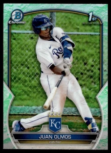 2023 1st Bowman Chrome Lunar Glow Refractor Juan Olmos #BCP-136 Kansas City - Bild 1 von 2
