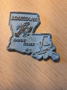 Vintage Vermont Louisiana Bayou State Rubber Magnet State Map Collectible - Picture 1 of 4