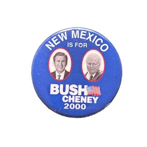Prendedor George Bush for President 2000 azul Nuevo México 50 State 1,5" botón Cheney - Imagen 1 de 2
