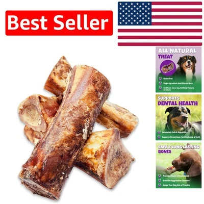 Golosinas nutritivas de médula de res de 6 pulgadas para perros para calmar y salud dental, 4 unidades Foto 1 de 4