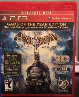 Batman: Arkham Asylum (Game of the Year Edition) - Sony PlayStation 3 PS3 CIB - Image 1 of 4