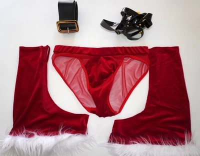 NEW MEN'S SANTA 4-PIECE SANTA COSTUME LARGE - Image 1 of 4